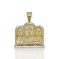 Last Supper Two Tone Pendant - 14k Yellow Gold
