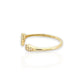 Two Headed Ring CZ - 10K Yellow Gold