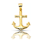 Anchor Pendant Polished - 10K Yellow Gold