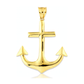 Anchor Polished Pendant - 10K Yellow Gold