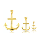 Anchor Polished Pendant - 10K Yellow Gold