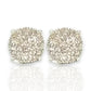 0.77ct Diamond Round Stud Earrings - 14K White Gold