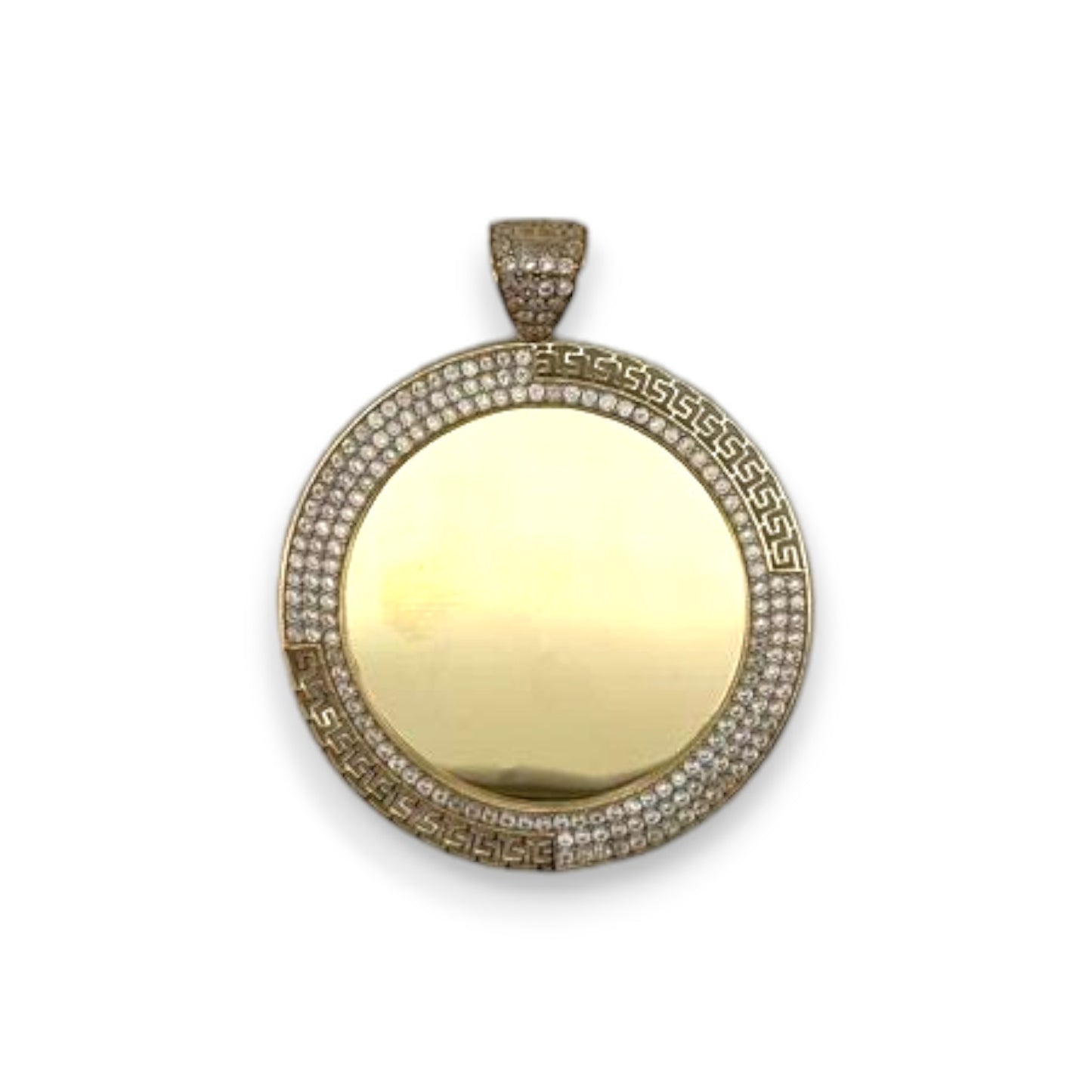 Circle Custom Picture Pendant - 10K Yellow Gold