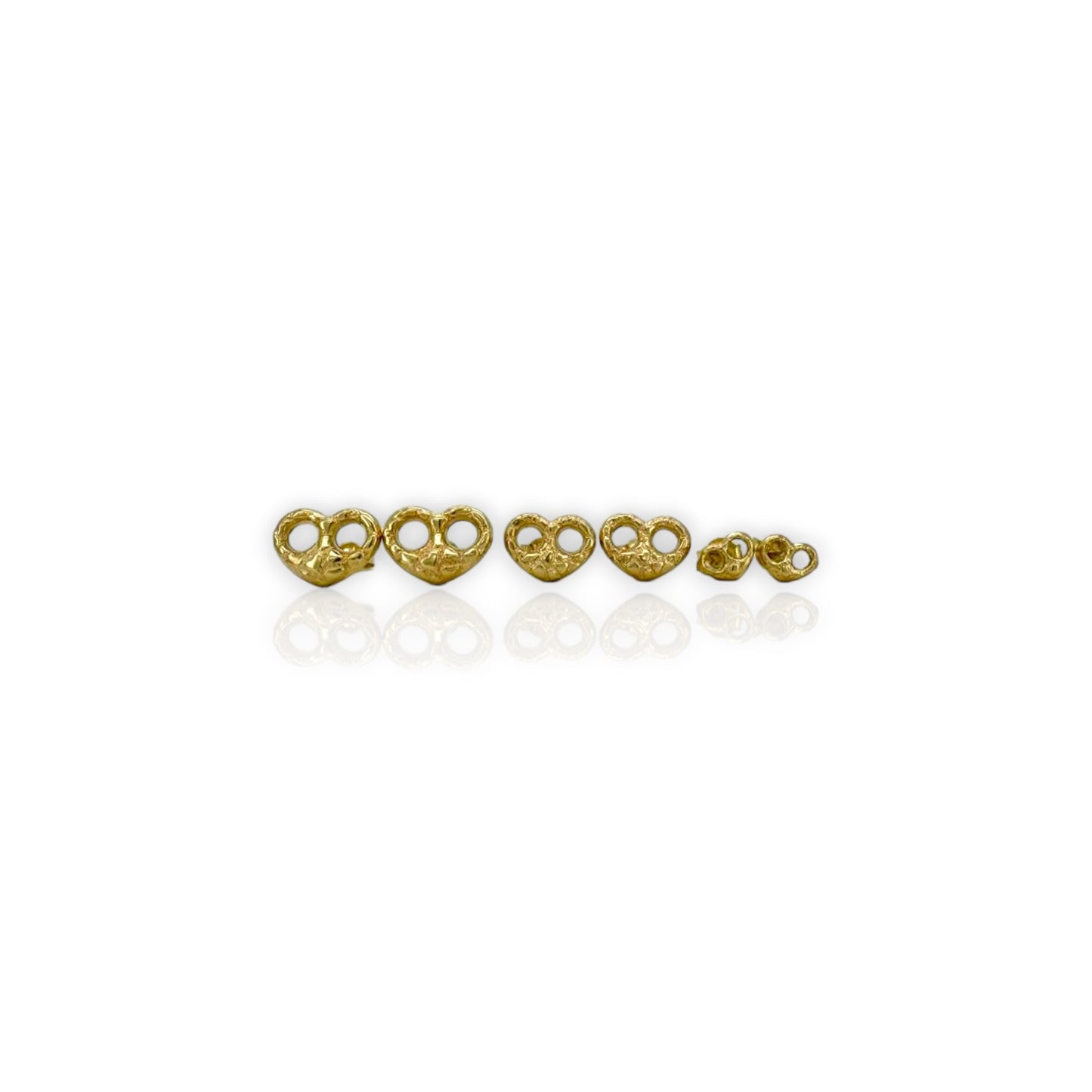 Heart Earrings - 10K Yellow Gold