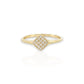 Square Ring CZ - 10K Yellow Gold