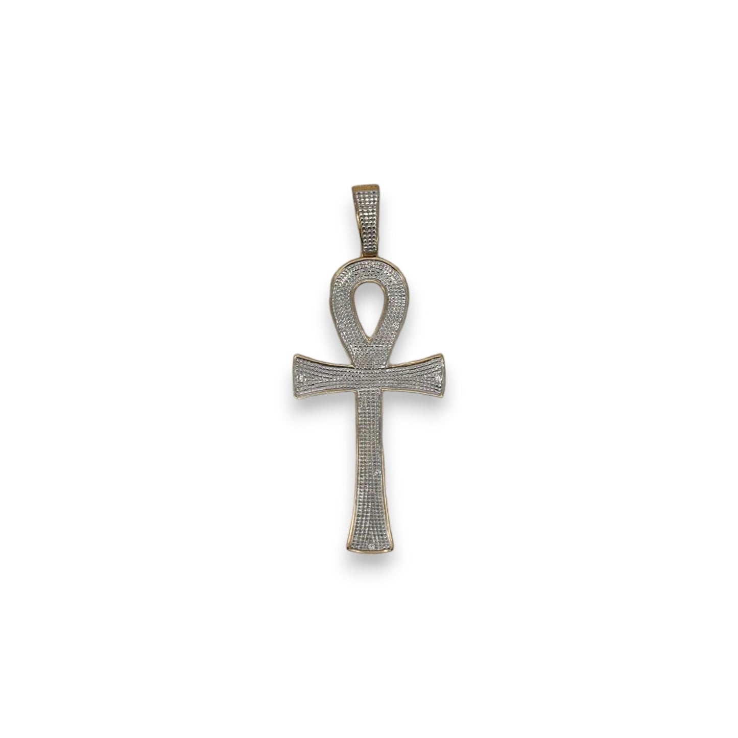 Cross Pendant - 10K Two Tone