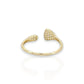 Two Headed Ring CZ - 10K Yellow Gold