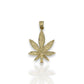 Marijuana "Weed" Pendant - 10K Yellow Gold