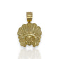 American Indian Native "Chief" Pendant CZ - 10k Yellow Gold