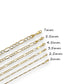 Figaro Two Tone Link Anklet - 10K Yellow Gold