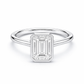14K Emerald Solitaire — Bezel Set