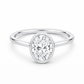 14K Oval Solitaire — Bezel Set