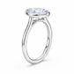 14K Oval Solitaire — Bezel Set