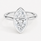 14K Marquise Solitaire — Bezel Set