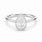 14K Pear Solitaire — Bezel Set
