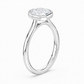 14K Round Solitaire — Bezel Set