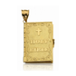 Holy Bible Locket Pendant Large Opening Book - 10K Yellow Gold