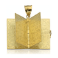 Holy Bible Locket Pendant Large Opening Book - 10K Yellow Gold