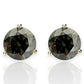 14K Gold GRA CertifiedD-VVS1 Grey Moissanite ScrewBack Stud Earrings