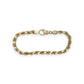Rope Chain Bracelet - 14K Yellow Pave Gold - Solid