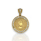 Colgante Reina "Isabel II" - Oro amarillo de 14 quilates 
