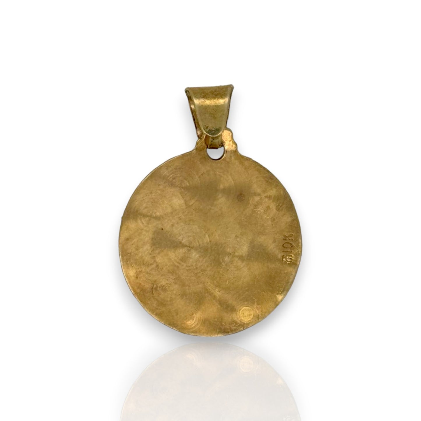 Colgante con medallón de Santa Bárbara - Oro amarillo de 10 quilates 
