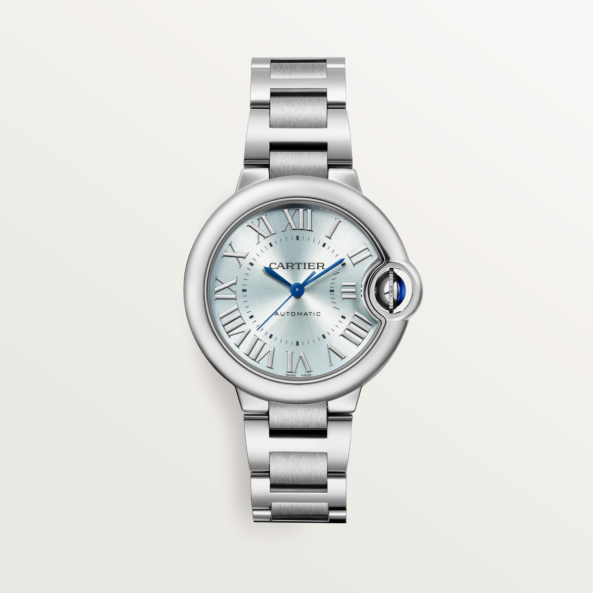 Cartier Ballon Bleu de Cartier WSBB0062 - 33 mm Steel, Blue silvered sunray-brushed Dial, Steel bracelet