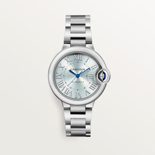Cartier Ballon Bleu de Cartier WSBB0062 - 33 mm Steel, Blue silvered sunray-brushed Dial, Steel bracelet
