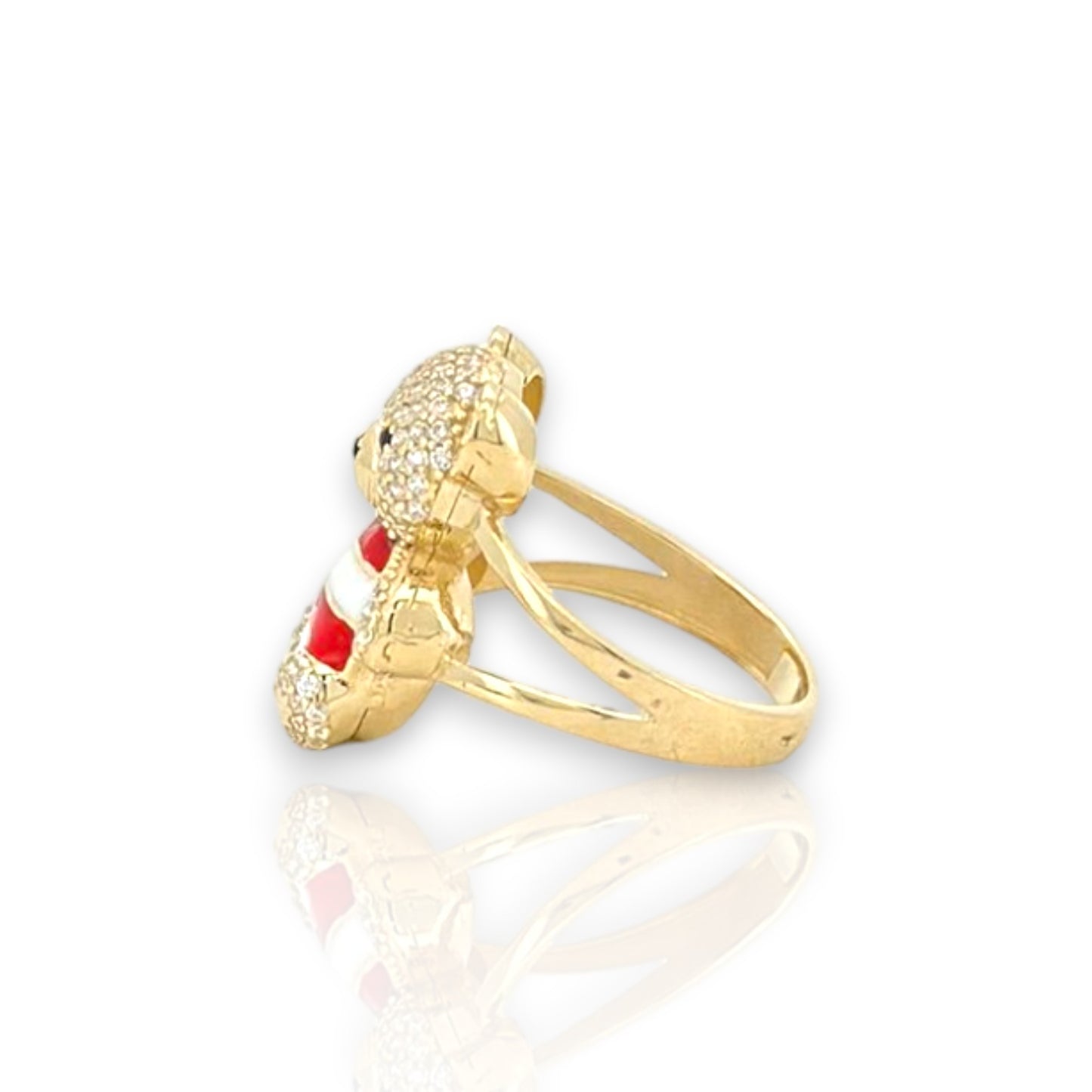 Puerto Rico CZ Ring - 14K Yellow Gold