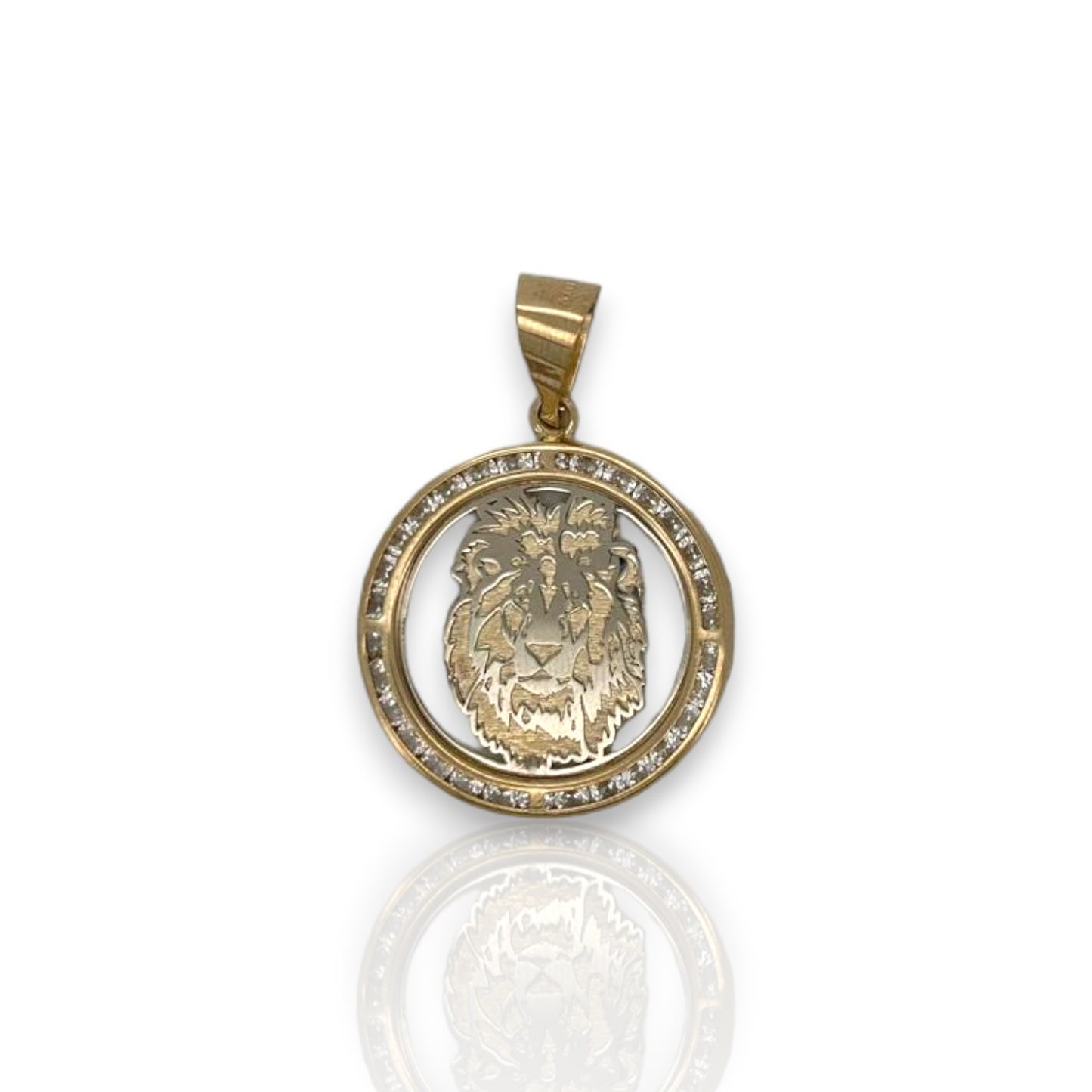 Medallion Lion Head - 10K Yellow Gold