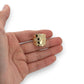 Nugget Square CZ Ring - 10K Yellow Gold