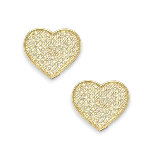 Heart ZC Earrings - 10K Yellow Gold