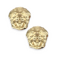 Medusa Head Stud Earrings Solid - 10K Yellow Gold