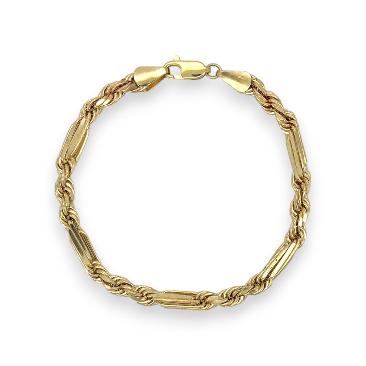Milano Chain Link Bracelet - 10K Yellow Gold -  Hollow