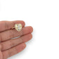 Virgin Mary CZ Heart Ring - 10K Yellow Gold