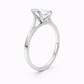 14K Pear Solitaire — Cathedral Flat Edge