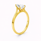 14K Pear Solitaire — Cathedral Flat Edge