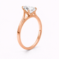 14K Pear Solitaire — Cathedral Flat Edge