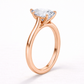 14K Pear Solitaire — Cathedral Round
