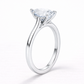 14K Pear Solitaire — Cathedral Round