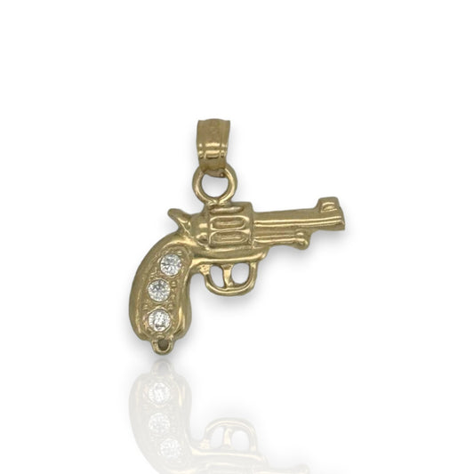 Pistol "Gun" Pendant - 10K Yellow Gold