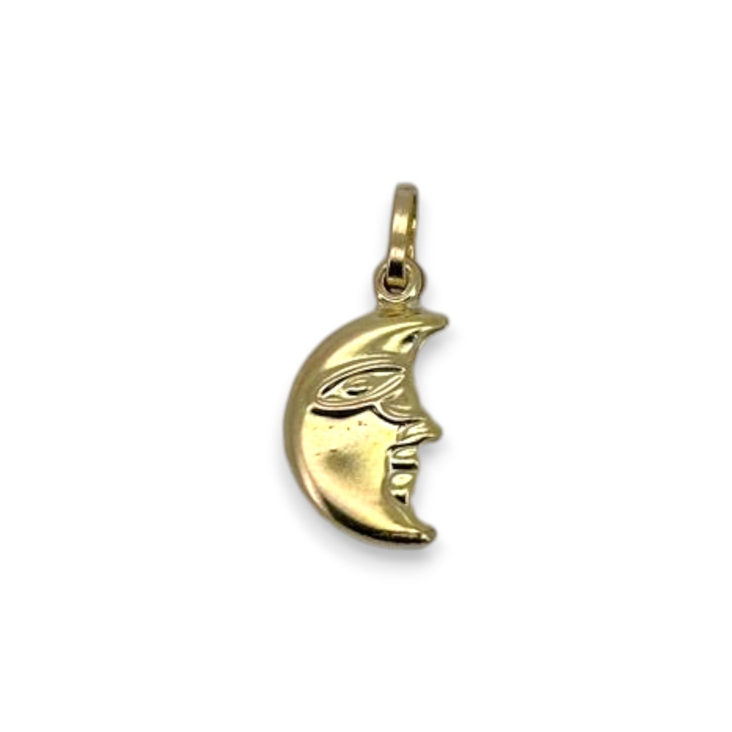 Half Moon Pendant - 14K Two Tone