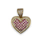 Heart CZ Pendant - 14K Yellow Gold