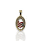 Puerto Rico Flag - 10k Yellow Gold