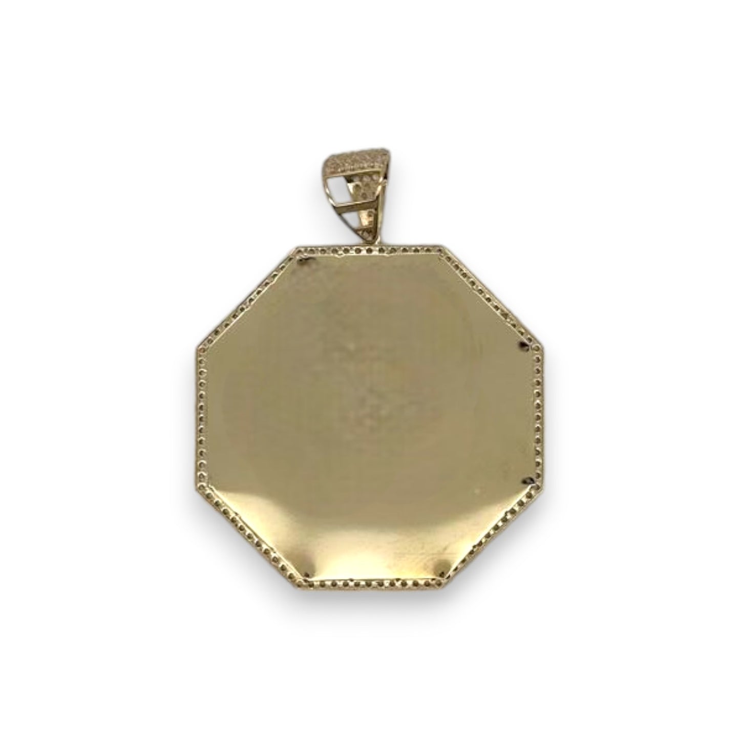 Heptagon Custom Picture Pendant - 10K Yellow Gold