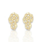 Africa CZ Nugget Earrings - 10K Yellow Gold
