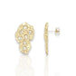 Africa CZ Nugget Earrings - 10K Yellow Gold