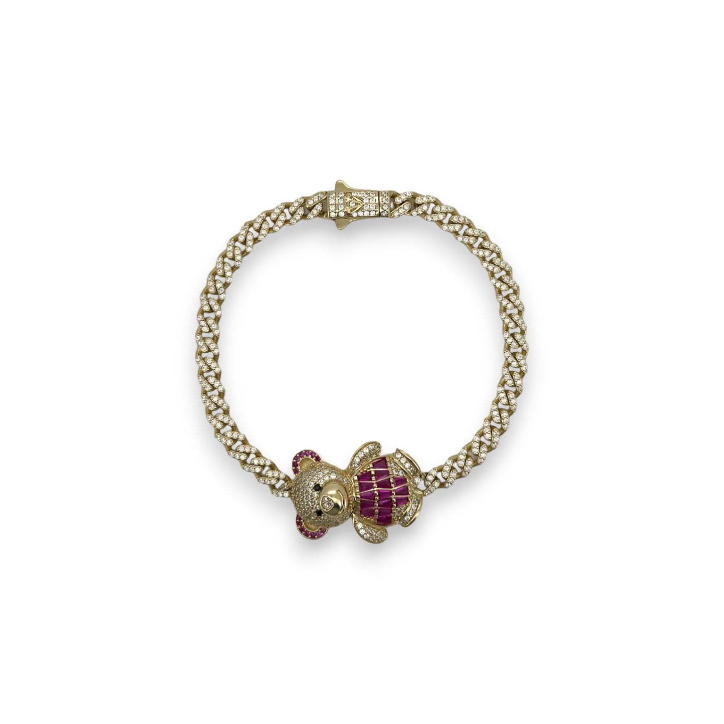 Teddy Bear Bracelet - 14K Yellow Gold