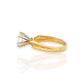 Round Cut Center Stone Engagement Ring - 10k Yellow Gold