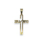 Cross Pendant - 10K Two Tone